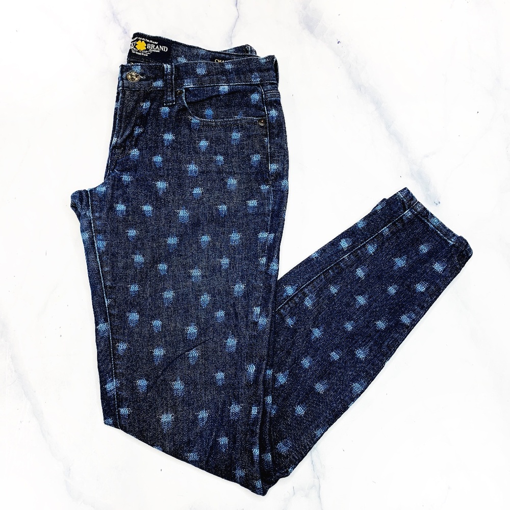 Lucky Brand Ikat Patterned Charlie Skinny Jeans